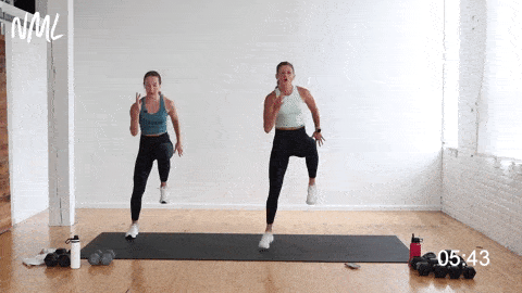 lateral high knees | Bodyweight HIIT training 