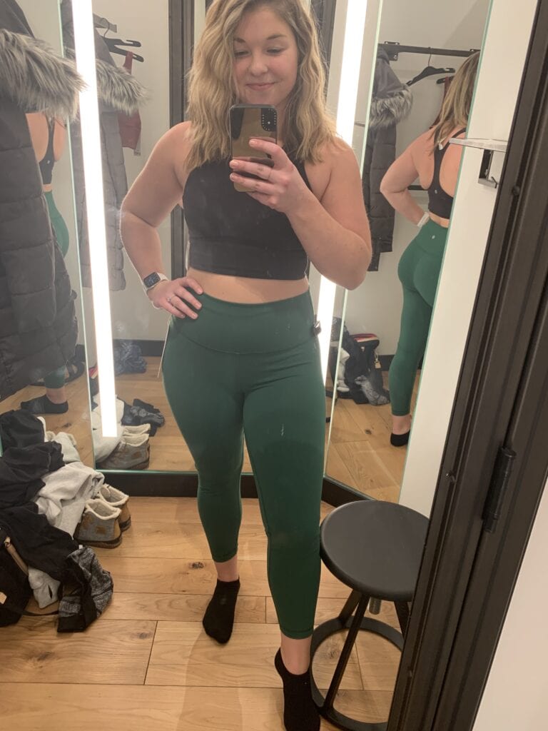 lululemon Wunder Train leggings and wunder train bra