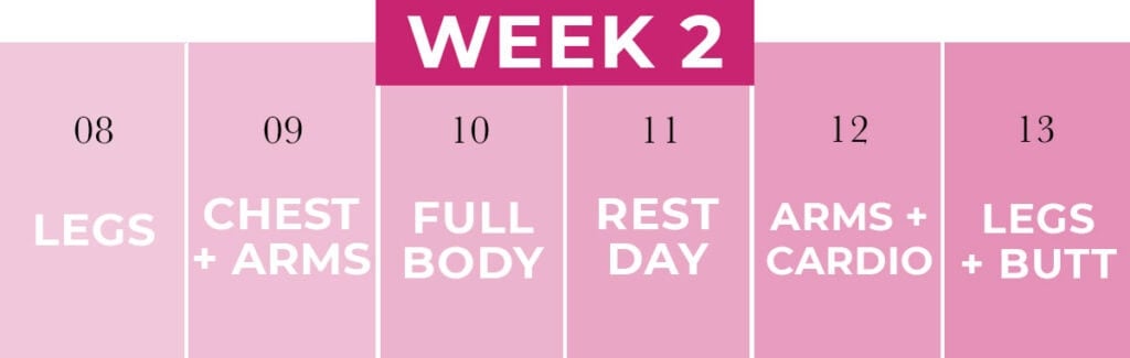 Workout Plan PDF: Week 2 of Workouts