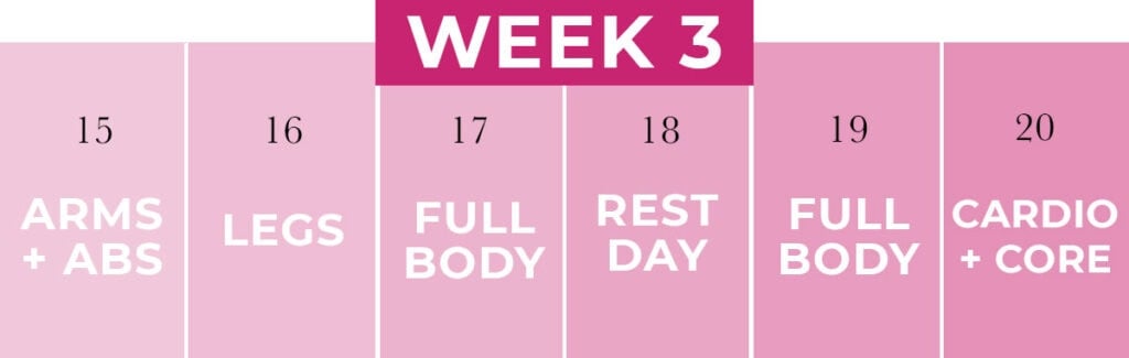 Workout Plan PDF: Week 3 of Workouts