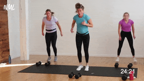 squat jacks | cardio and strength workout