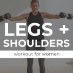 Leg and Shoulder Workout pin for pinterest
