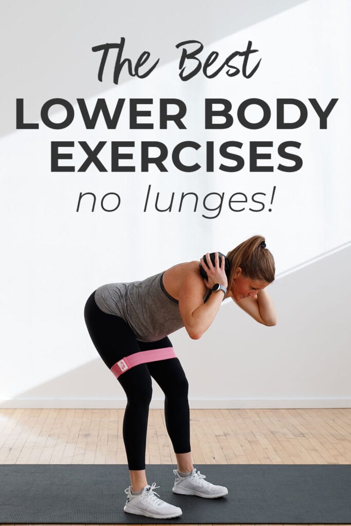 The 10 Best Lower Body Exercises At Home (NO LUNGES) Pin for Pinterest