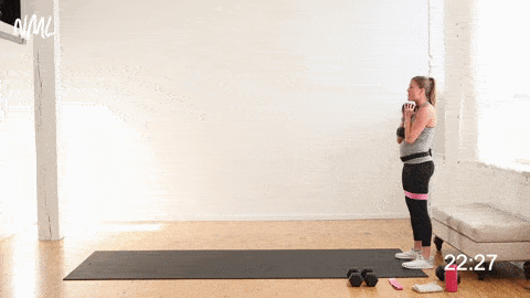 women performing a goblet squat to bench | pregnancy leg workout