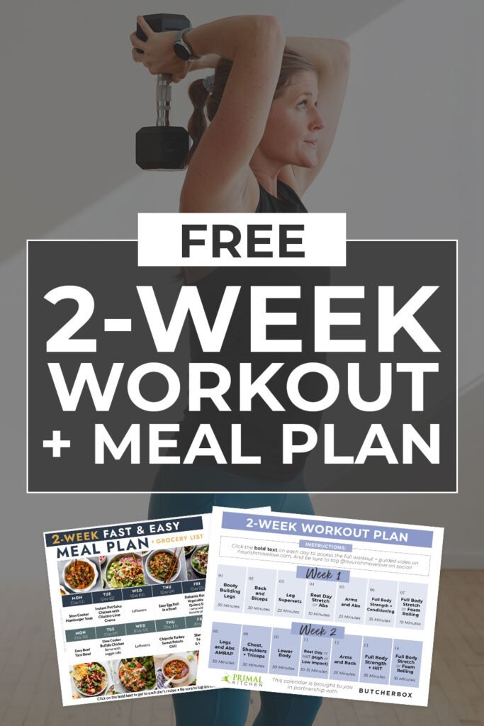 2 Week Workout Plan pin for pinterest