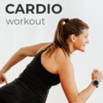 Pin for Pinterest of low impact cardio at home