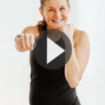 Pin for Pinterest of low impact cardio at home