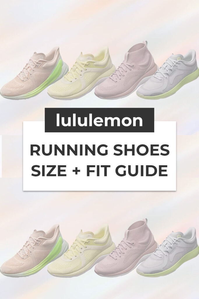 lululemon shoes honest review and size guide, blissfeel running shoes for women pin for pinterest