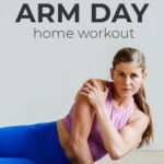 Pin for Pinterest of bodyweight HIIT arm workout