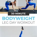 Pin for Pinterest of bodyweight leg workout