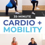 Pin for Pinterest of prenatal cardio and mobility workout