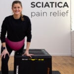 Pin for Pinterest of the best sciatica stretches