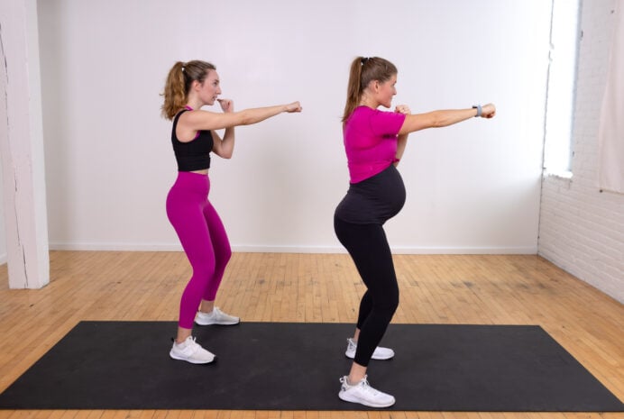 cross body punch prenatal workout