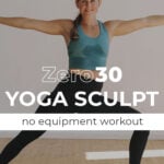 30 minute yoga workout pin for pinterest