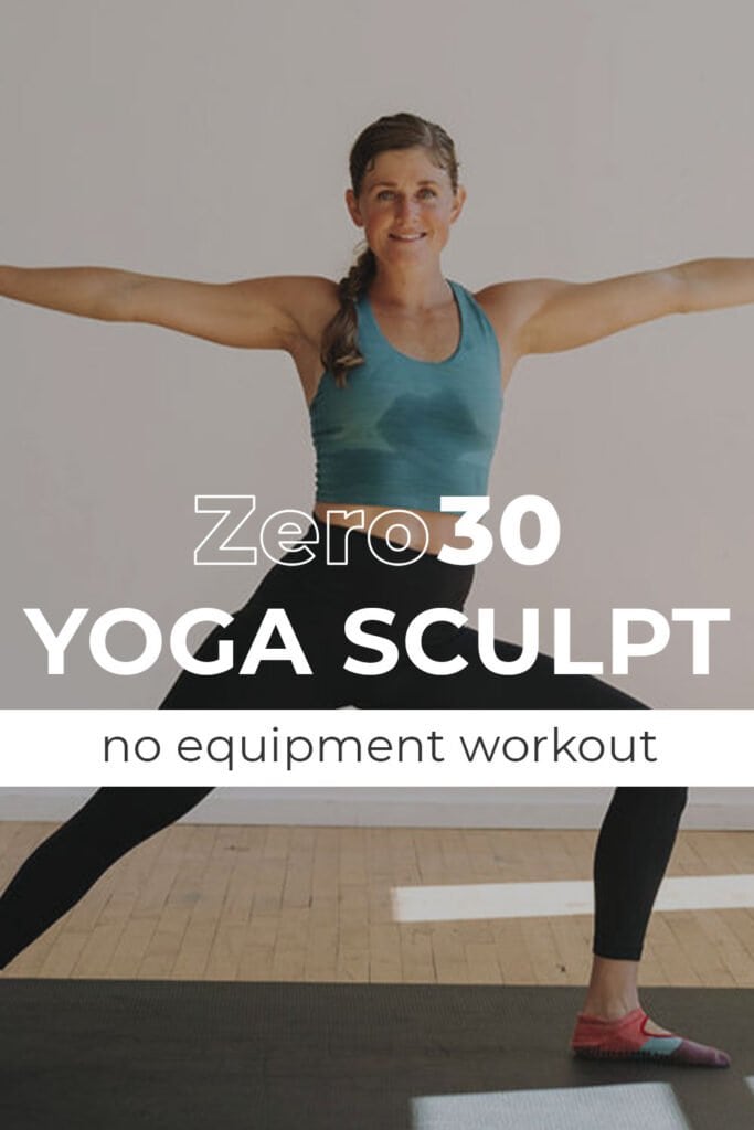 30 minute yoga workout pin for pinterest