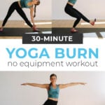 Pin for Pinterest of yoga workout