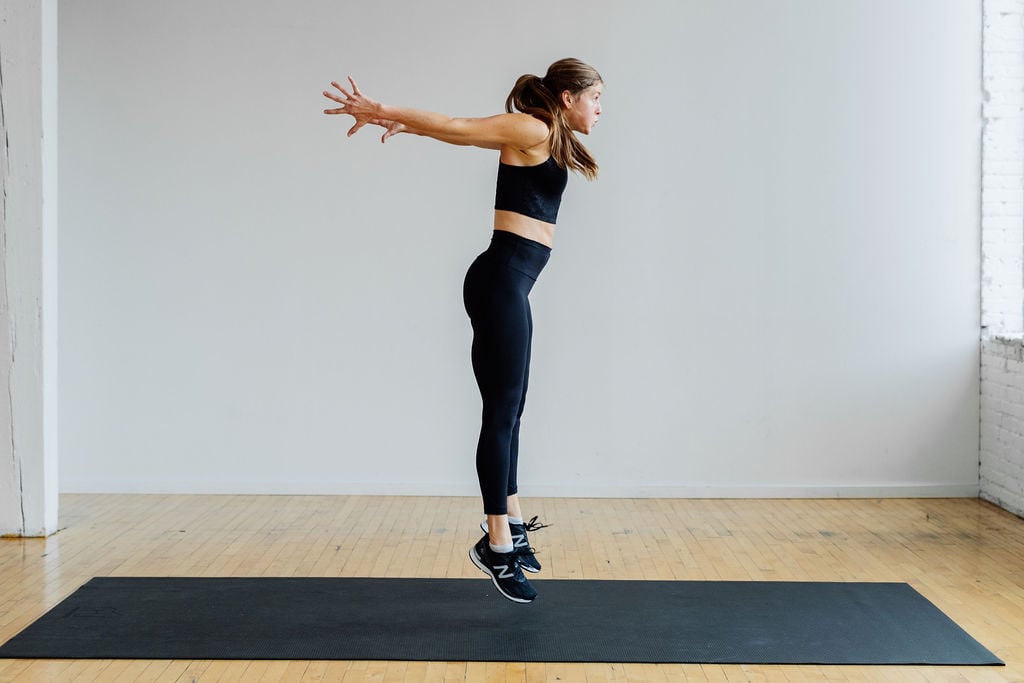 woman performing a jump