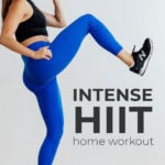 Pin for Pinterest of bodyweight HIIT workout