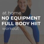 Pin for Pinterest of bodyweight HIIT workout