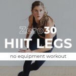 Pin for Pinterest of bodyweight HIIT leg workout