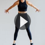 Pin for Pinterest of bodyweight HIIT leg workout