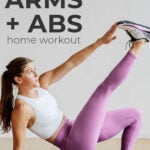 Pin for Pinterest of no equipment arm workout