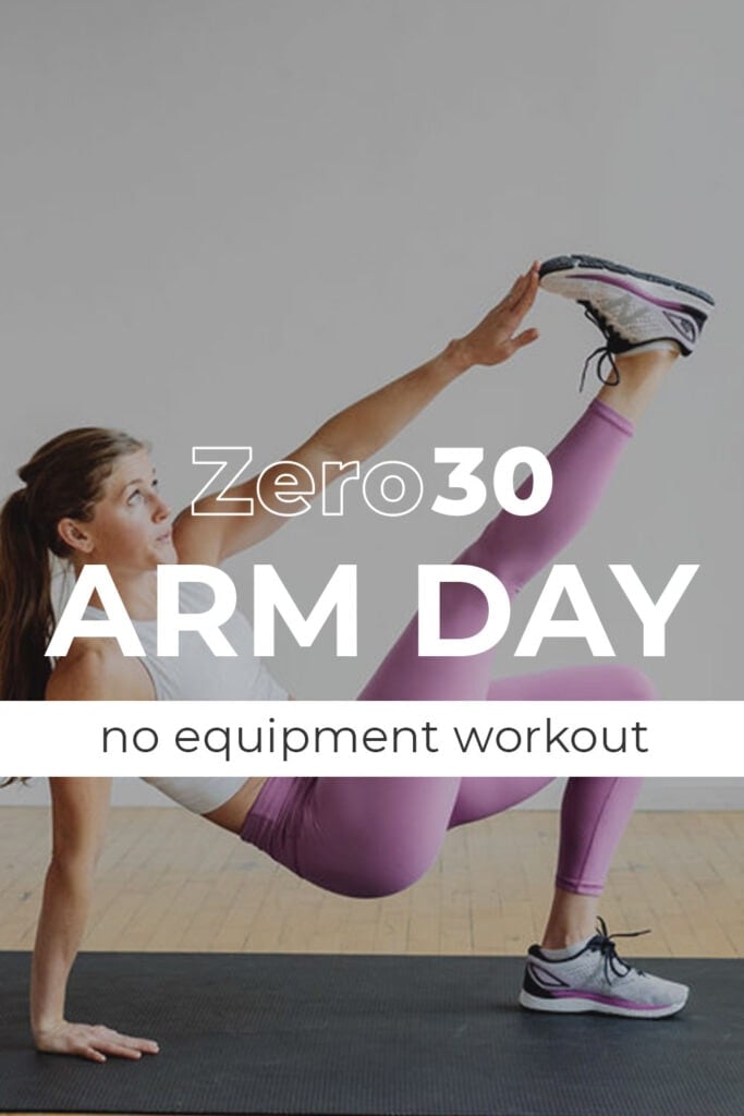No Equipment Arm Workout: Arms and Abs pin for Pinterest