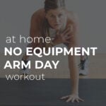 Pin for Pinterest of no equipment arm workout