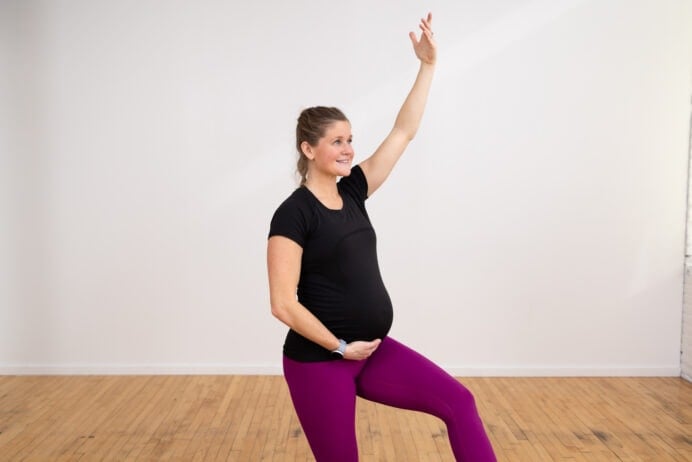 prenatal barre arm raise
