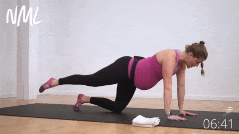 three point push up and two leg lifts | prenatal pilates workout