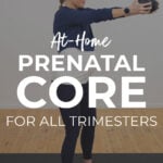 prenatal core workout pin for pinterest