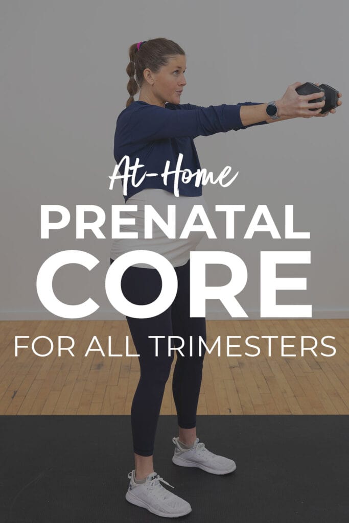 prenatal core workout pin for pinterest