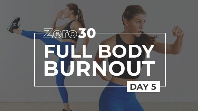 zero30 day 5: full body bodyweight hiit workout