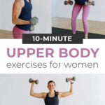 Pin for Pinterest - best upper body exercises for women