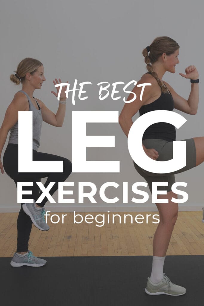 Beginner Leg Workout pin for pinterest