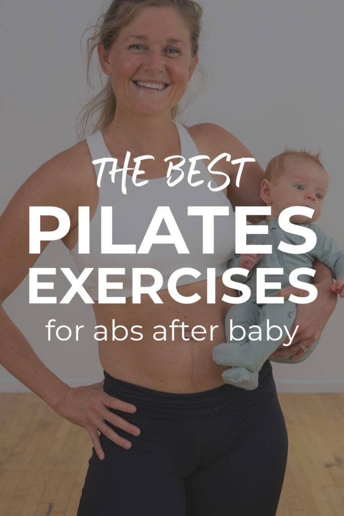 pin for pinterest - beginner pilates for diastasis recti