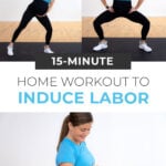 Pin for Pinterest of exercises to induce labor
