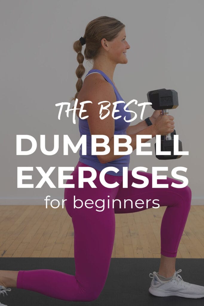 This dumbbell workout for women can be done at home in 30 minutes! Great  for beginne…