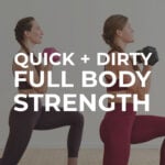 Pin for Pinterest of 15 minute full body strength workout