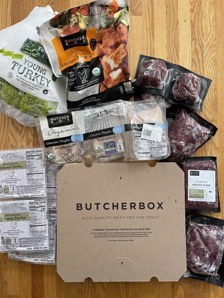 ButcherBox box unpacked as part of butcherbox review