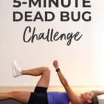 5 minute dead bug workout pin for pinterest