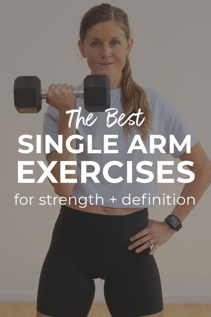 Single Arm Exercises pin for pinterest