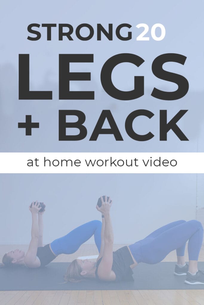 Leg and Back Workout pinnable image for pinterest