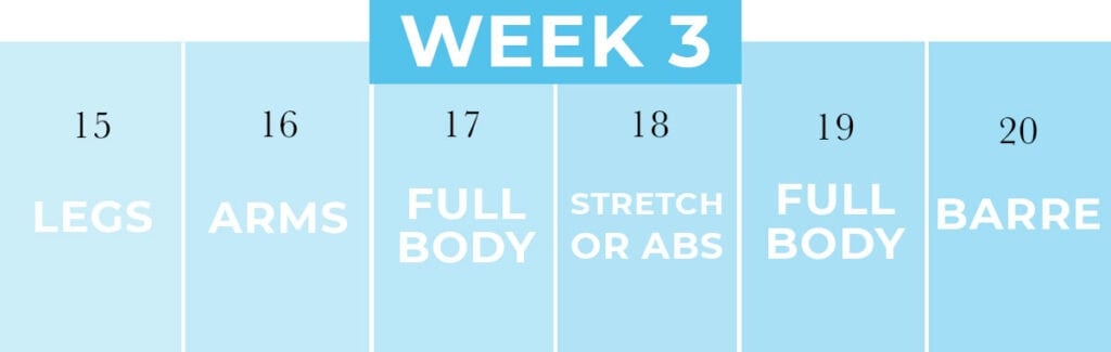 Week 3 of Second Trimester Workout Program