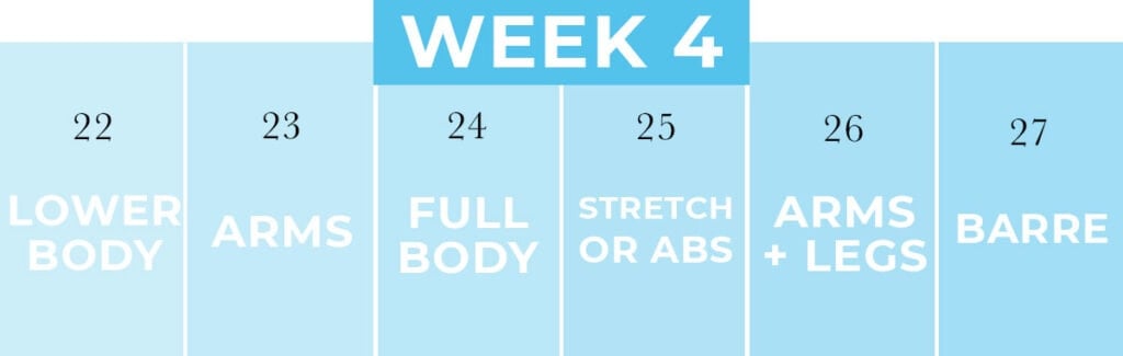 Week 4 of Second Trimester Workout Program