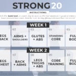 Functional Strength Training program calendar with clickable links to daily workouts