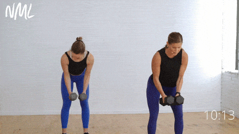 Back fly exercise tutorial shown by two women