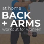 Back and Arm Workout pin for pinterest image