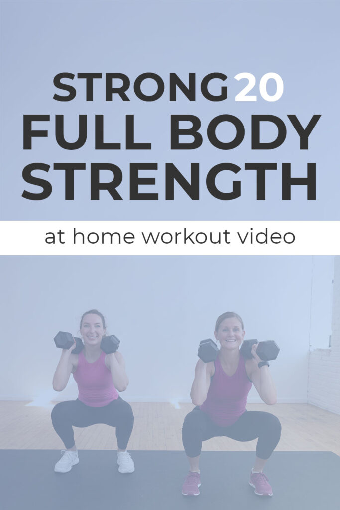 Pin for pinterest - full body strength workout image