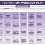 Postpartum Workout Plan (Calendar PDF)